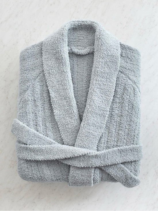 Pottery Barn Other - Pottery Barn Cozy Ribbed Robe in Cloud Blue, Size Large